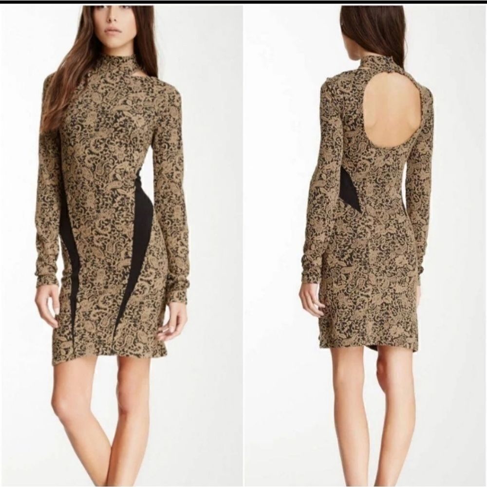 FREE PEOPLE Night Play Ginger Jacquard Dress